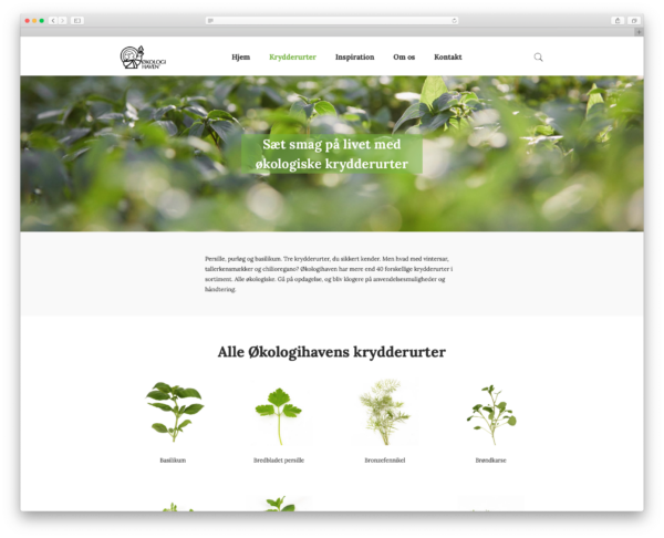 Økologihaven website